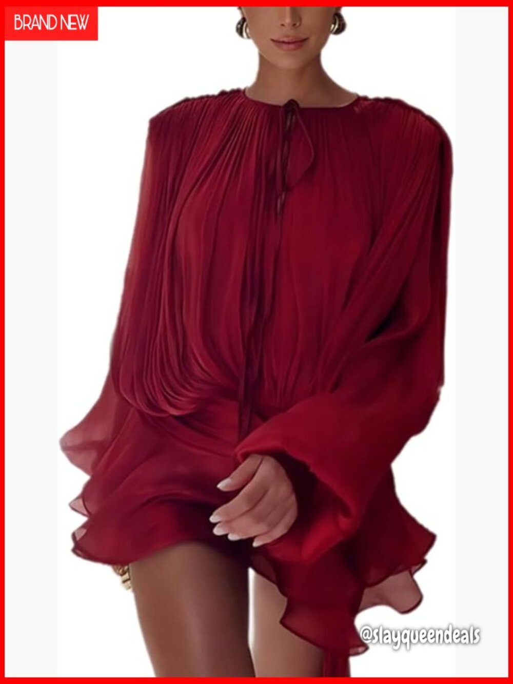 Long Sleeve Crew Neck Top and Mini Skirt Set Polyester Regular Fit Small